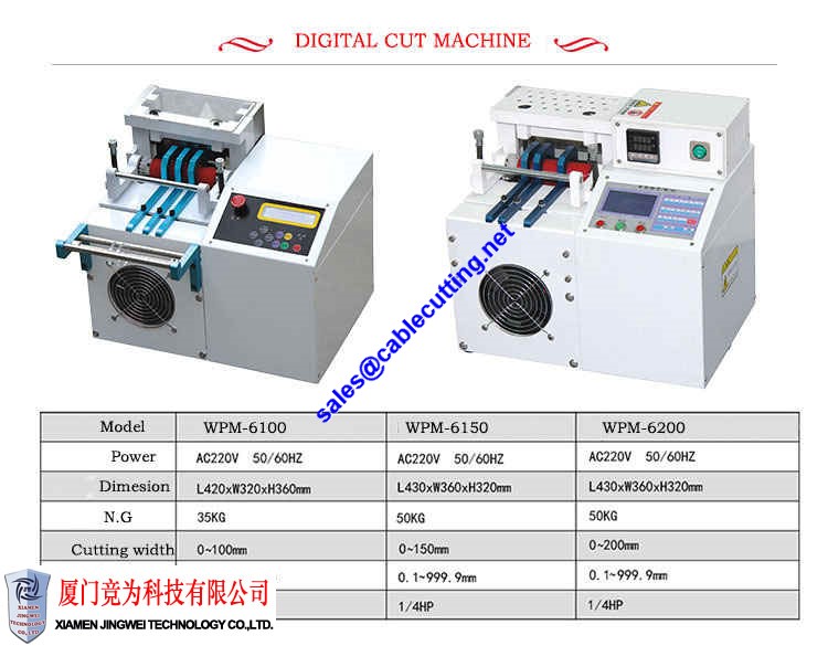 Digit cutting machine is suitable for heat heat-shrinkable tubing, teflon tube ,fiberglass pipe ,PVC pipe, PE pipe, Silicone tube, oil proof tube, PET tube, Fluorine plastic pipe, Erosion-resistant pipe, Yellow green tube, Floral tube, Thick wall sheathed, Double-wall corrugate pipe, Mark tube, Electrolytic capacitor PVC set, PVC plastic strip, Flat cable, Ribbon, Plastic hose, Insulating paper, Copper foil, Copper sheet, Double faced adhesive tape, PE bag film, leather, Non-woven fabric, Acetate cloth, Rubber blanket, cotton yarn belt, Seat belt, Elastic cord, Color bars, magic tape, package crawler, polybag, Battery separator,Nickel, diffusion sheet, Reflect sheet, Conductive fabric, Tongue foam, PET, VELCRO, Zipper,Etc. ribbon pattern or hose pattern.