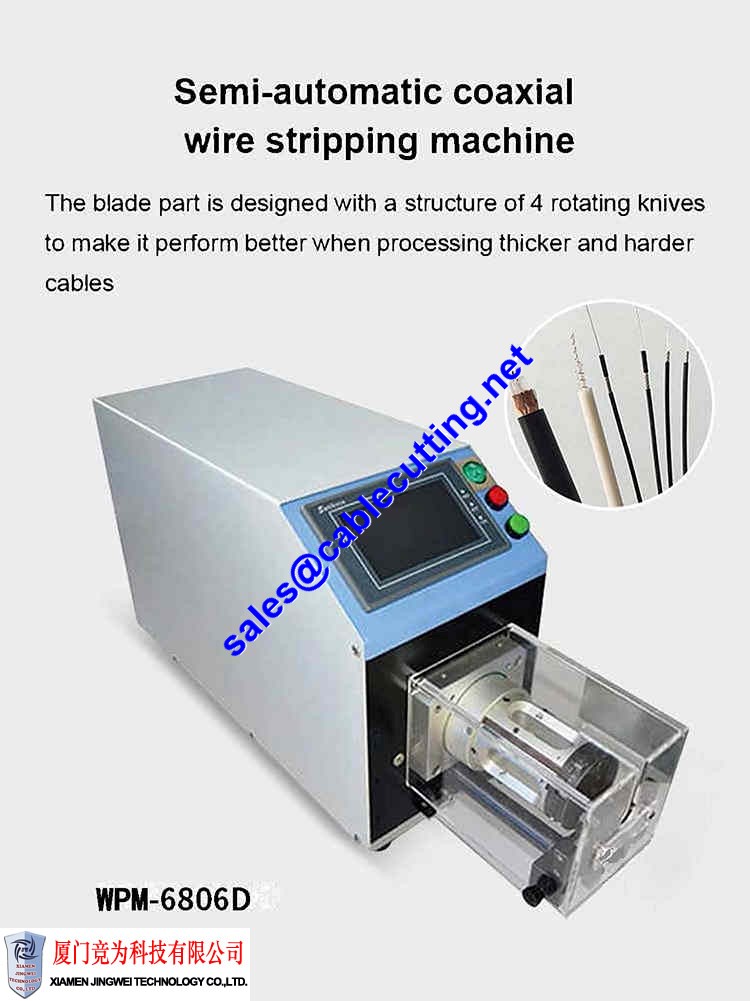 Coaxial cable stripping machine, large square cable pin stripper, Computerized Cutting Stripping Machine, Coax Cable making equipment, wire rotary stripper