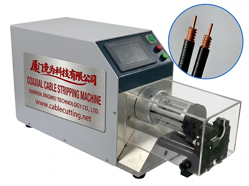 Semi-Automatic Coaxial Cable Stripper Machine WPM-86-08 with Video Guide