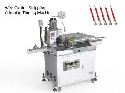 Fully Automatic 5-Wire Cutting Stripping Crimping Tinning Machine - Automatic Wire Crimping Machine