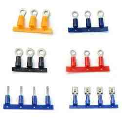 continuous cold pressed Nylon insulated ring terminal Blue cord end terminals