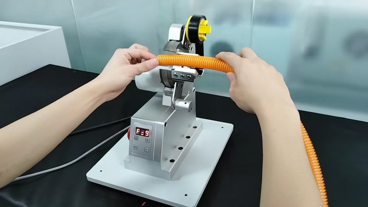 Mini Corrugated Pipe Adhesive Tape Wrapping Machine for Precise Wrapping