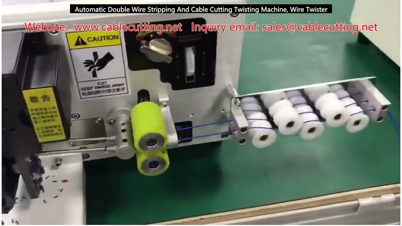 Automatic Double Wire Stripping and Cable Cutting Twisting Machine, Wire Twister