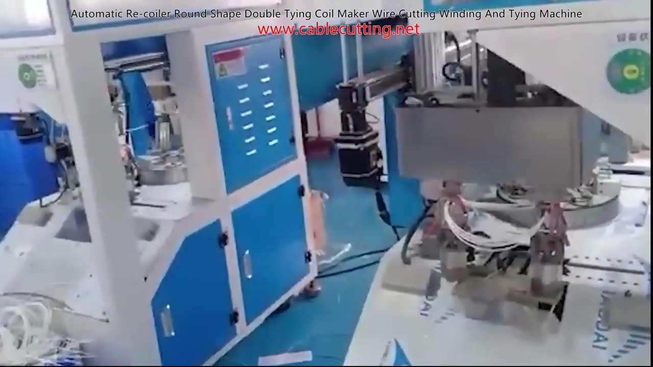 Automatic Re coiler Round Shape Double Tying Coil Maker Wire Cutting Winding And Tying Machine