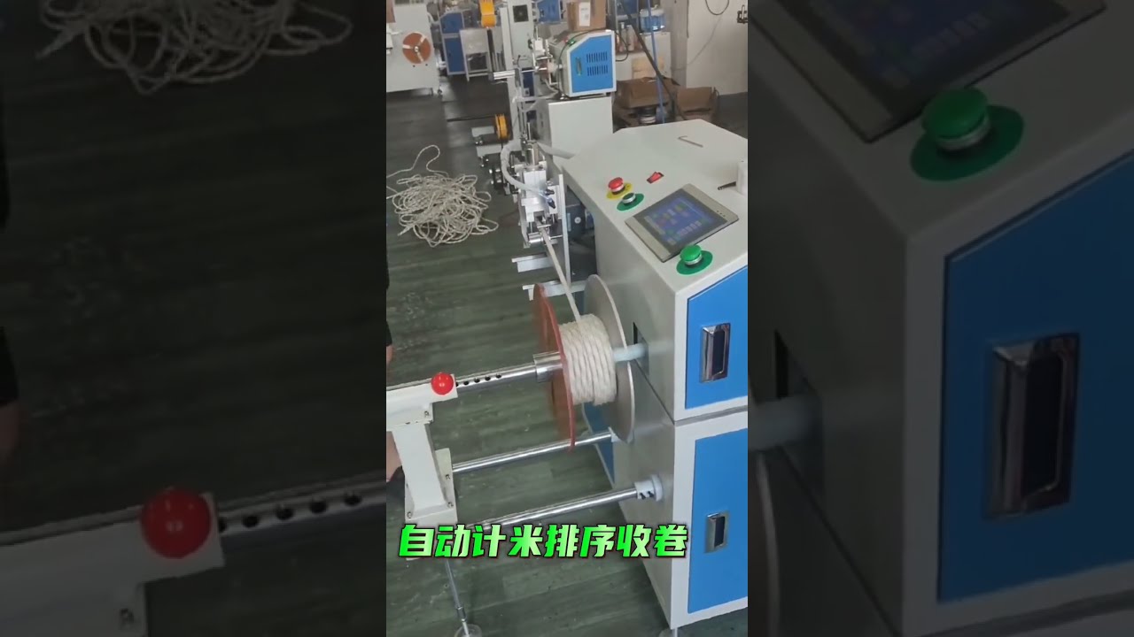 Safety Rope Automatic Meter Counting, Sorting, Cutting, Winding & Coiling Machine